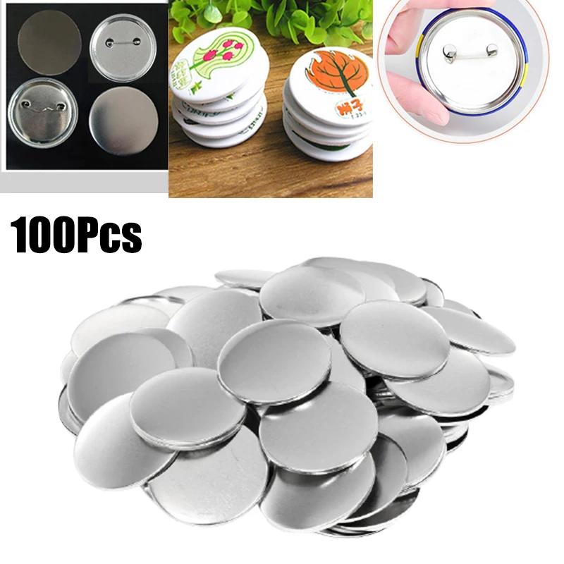 Button Badge Blank - 100 szt. Puste przypinki do odznak,
