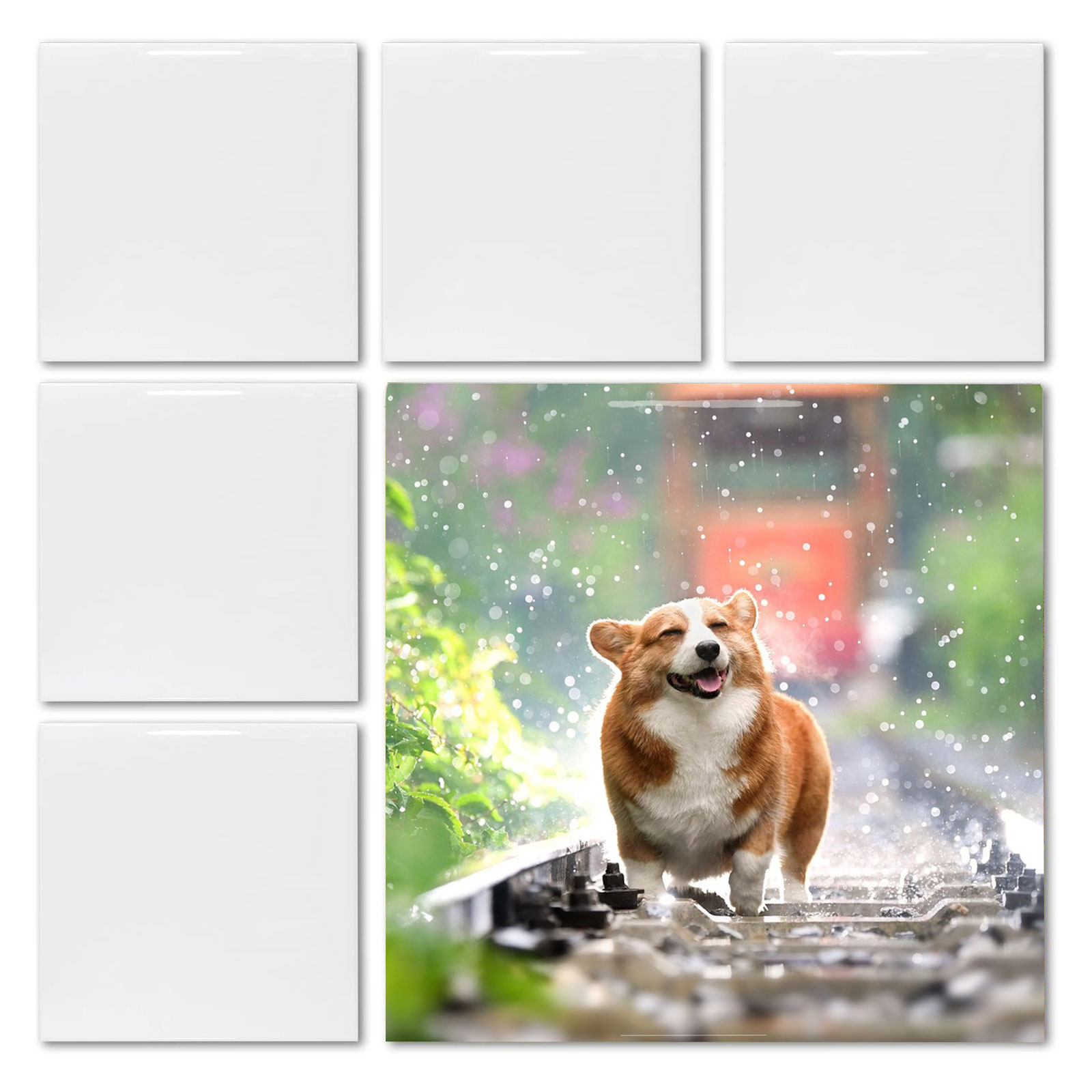 Ceramic Tile Blank - 20 szt. 4' X 4' Sublimacyjne