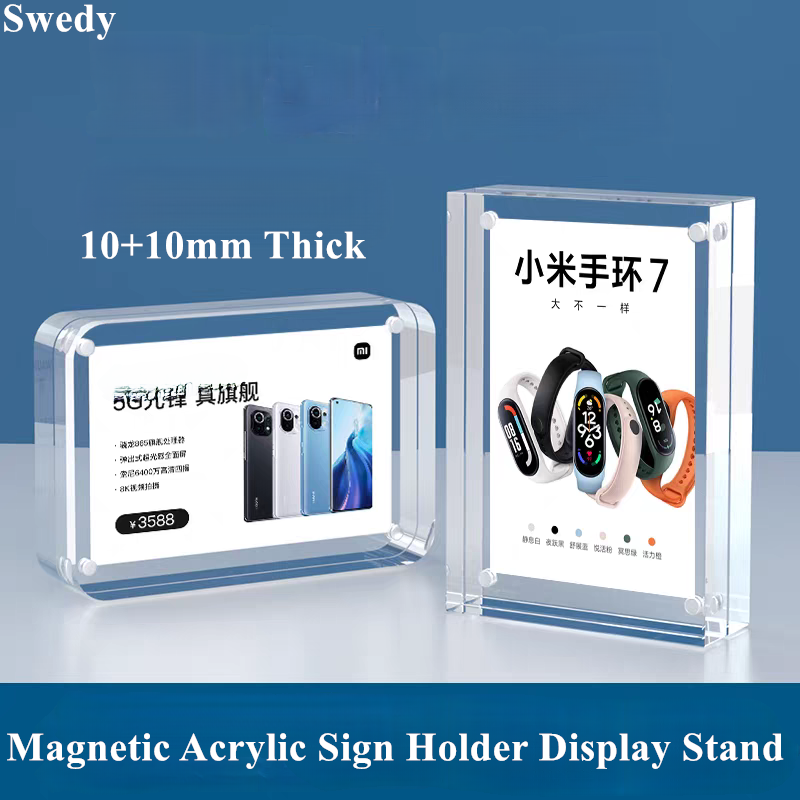 Photo Acrylic Block - 5 SZT. 90x55mm Magnetyczny Akrylowy Stojak