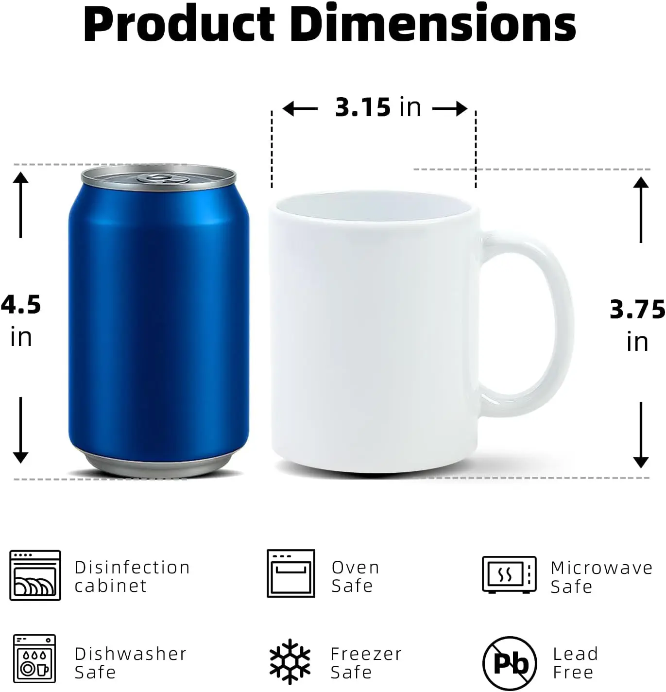Kubki do sublimacji 11 oz, pół – Sublimation Mug White recenzja i cena