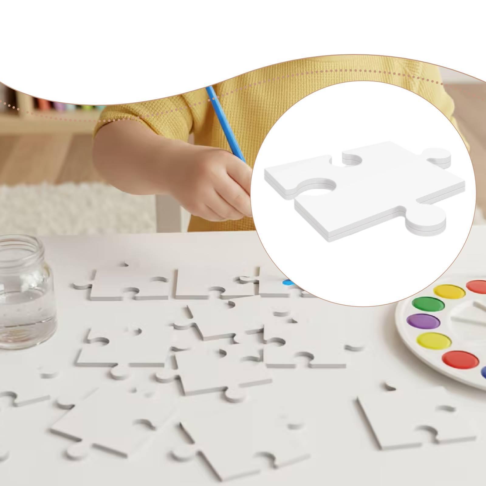 24x Białe Kartonowe Puste Puzz – Puzzle Blank White recenzja i cena